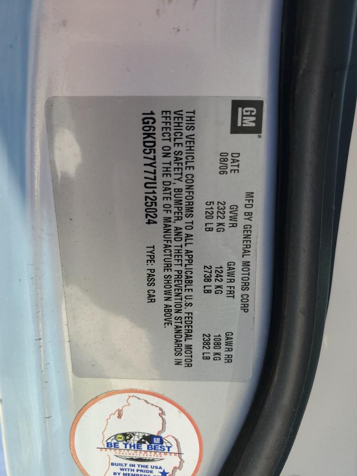 2007 Cadillac Dts VIN: 1G6KD57Y77U125024 Lot: 93568415