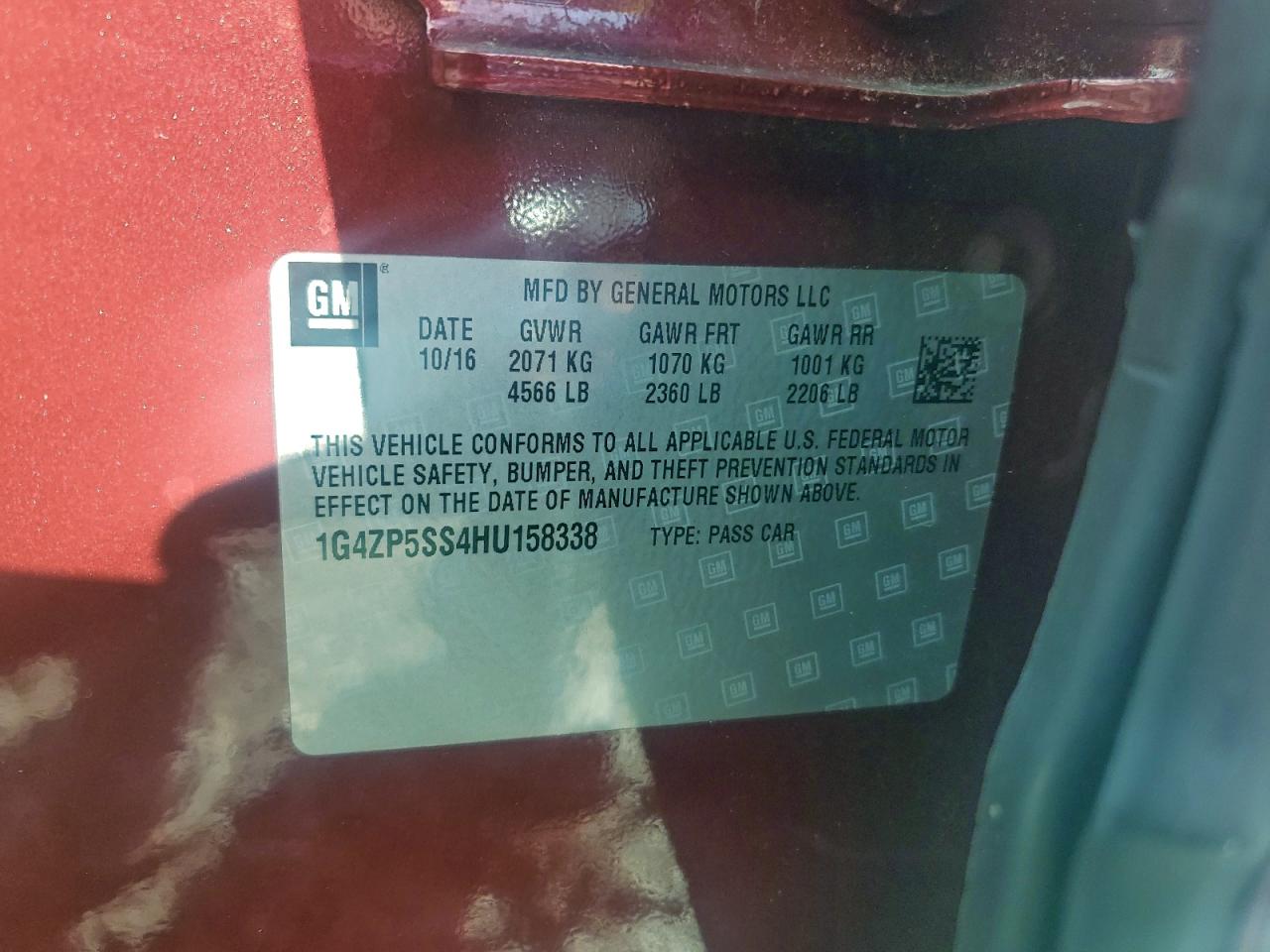 2017 Buick Lacrosse Essence VIN: 1G4ZP5SS4HU158338 Lot: 94293375