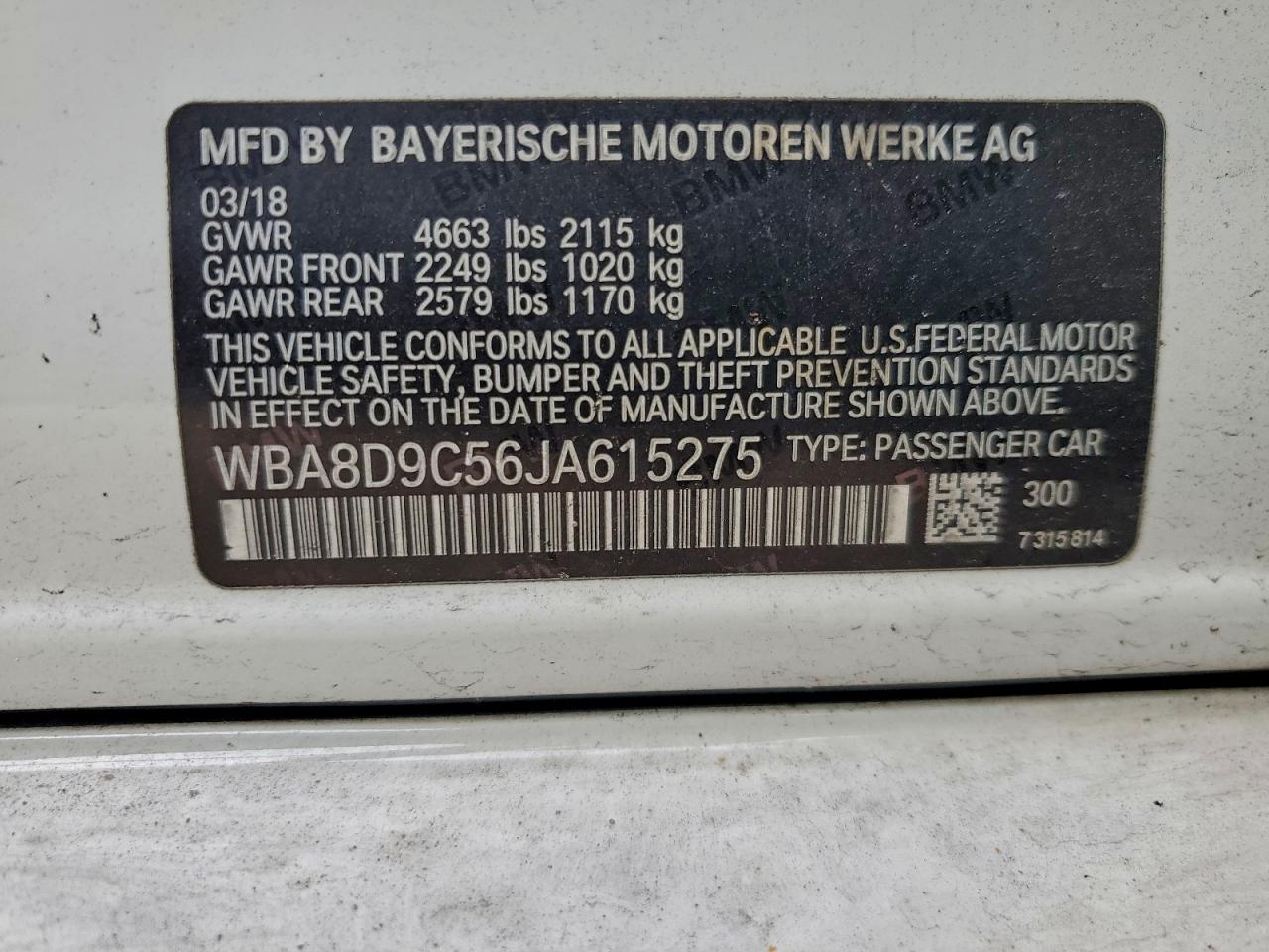 Фото: WBA8D9C56JA615275