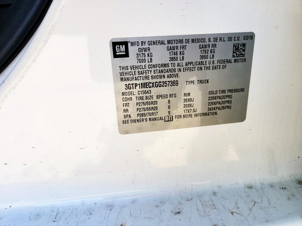 2016 GMC Sierra C1500 Sle VIN: 3GTP1MECXGG257369 Lot: 91468625