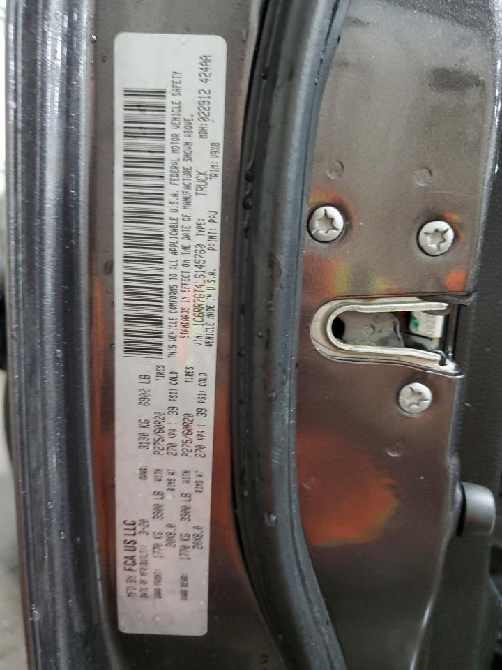 2020 Ram 1500 Classic Warlock VIN: 1C6RR7GT4LS145760 Lot: 90500035