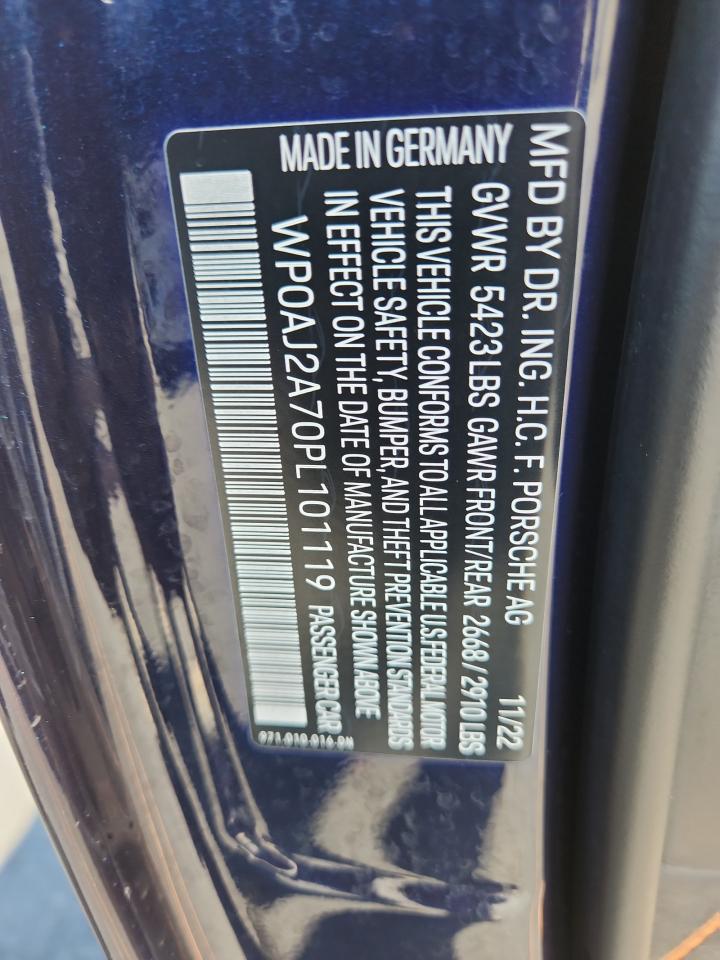 2023 Porsche Panamera Base VIN: WP0AJ2A70PL101119 Lot: 93867665