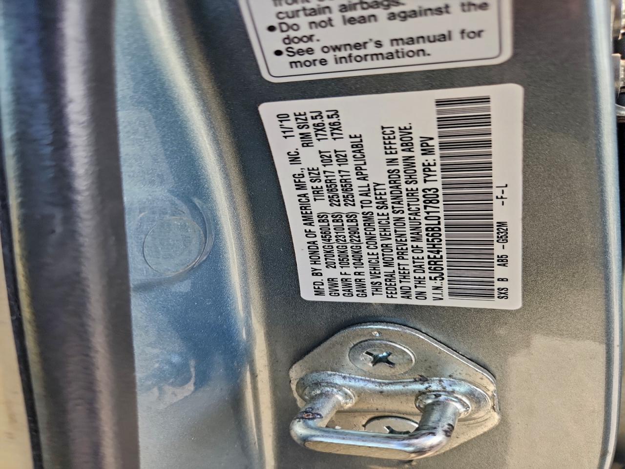 2011 Honda Cr-V Ex VIN: 5J6RE4H56BL017803 Lot: 94888745