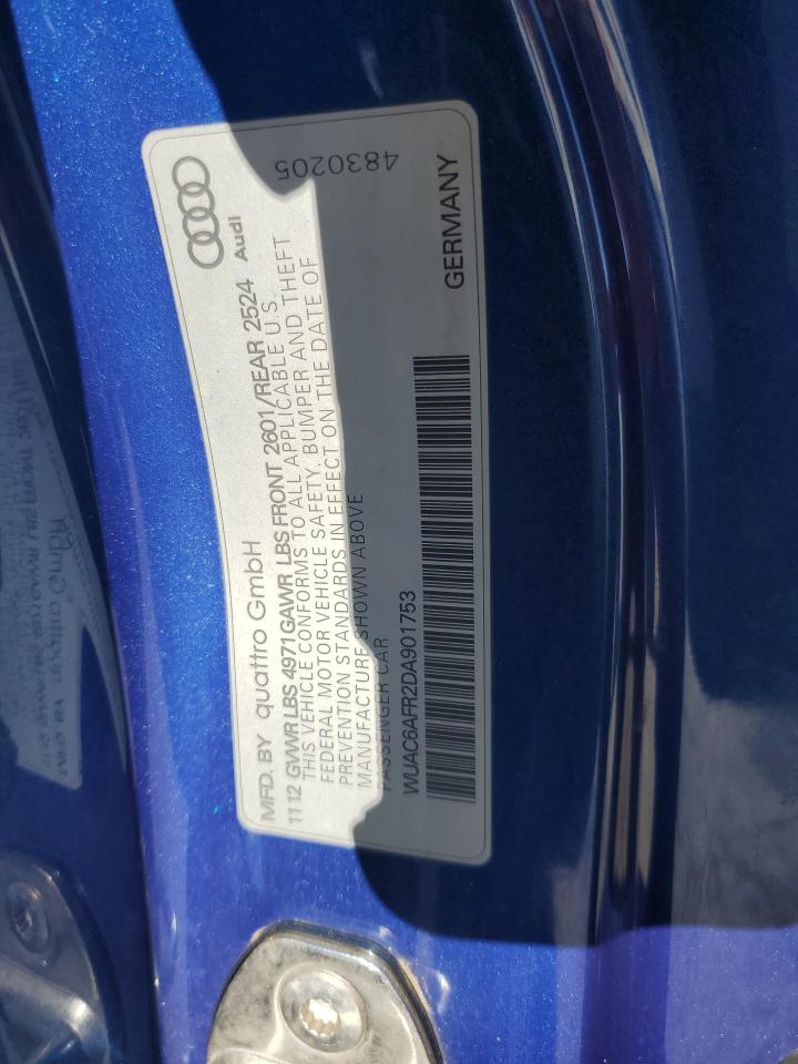 2013 Audi Rs5 VIN: WUAC6AFR2DA901753 Lot: 91027145