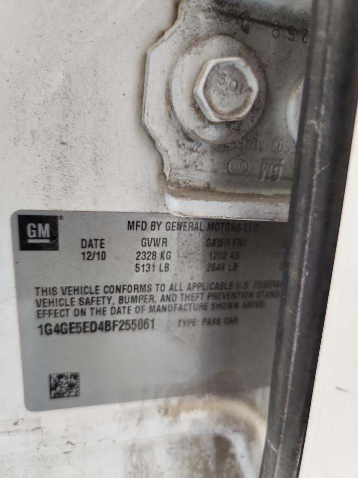 2011 Buick Lacrosse Cxs VIN: 1G4GE5ED4BF255061 Lot: 93634635