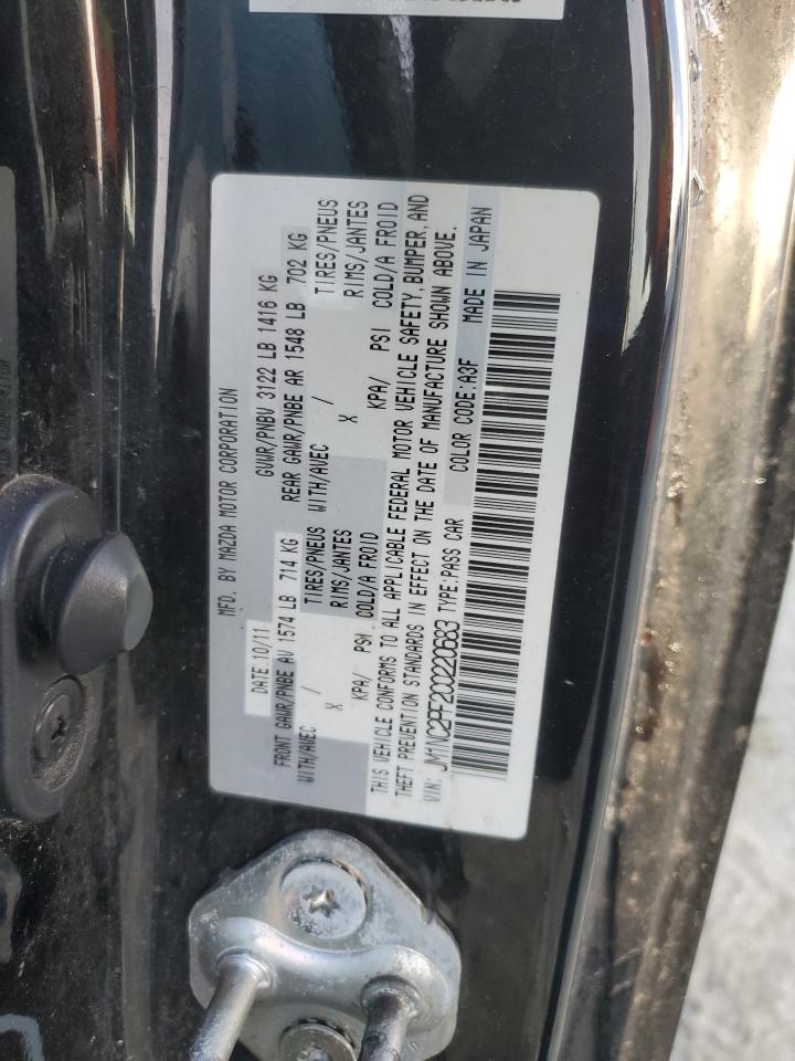 2012 Mazda Mx-5 Miata VIN: JM1NC2PF2C0220683 Lot: 92241425