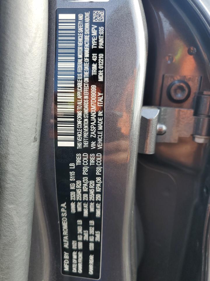 2021 Alfa Romeo Stelvio Sport VIN: ZASPAJANXM7D09099 Lot: 93498265