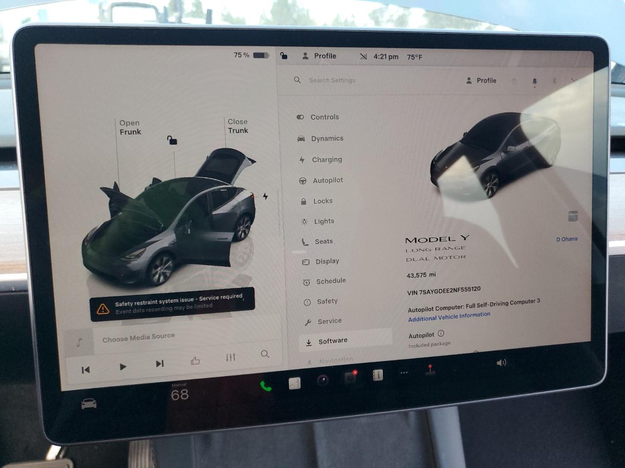 2022 Tesla Model Y VIN: 7SAYGDEE2NF555120 Lot: 92503575