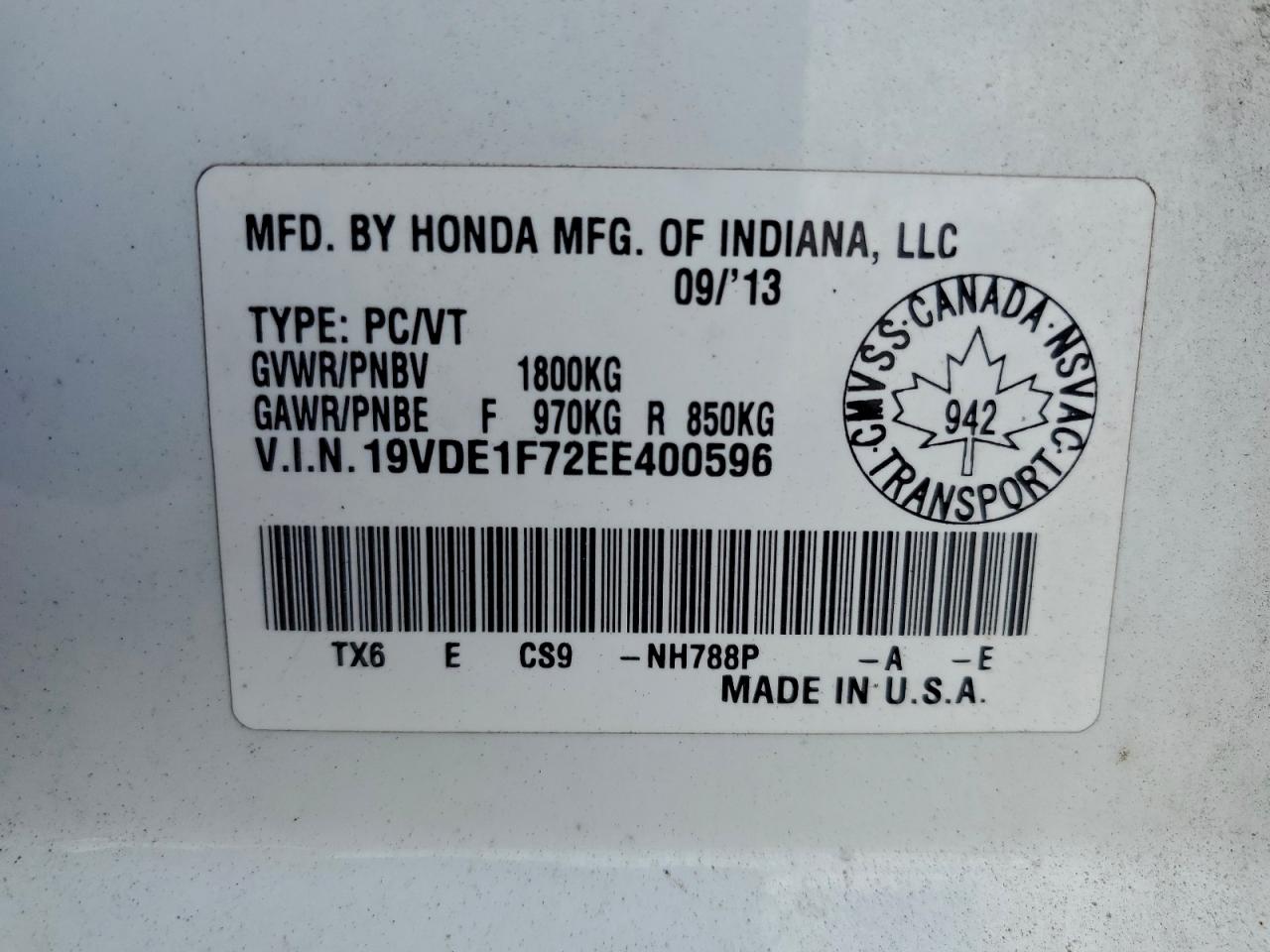 2014 Acura Ilx 20 Tech VIN: 19VDE1F72EE400596 Lot: 94338265