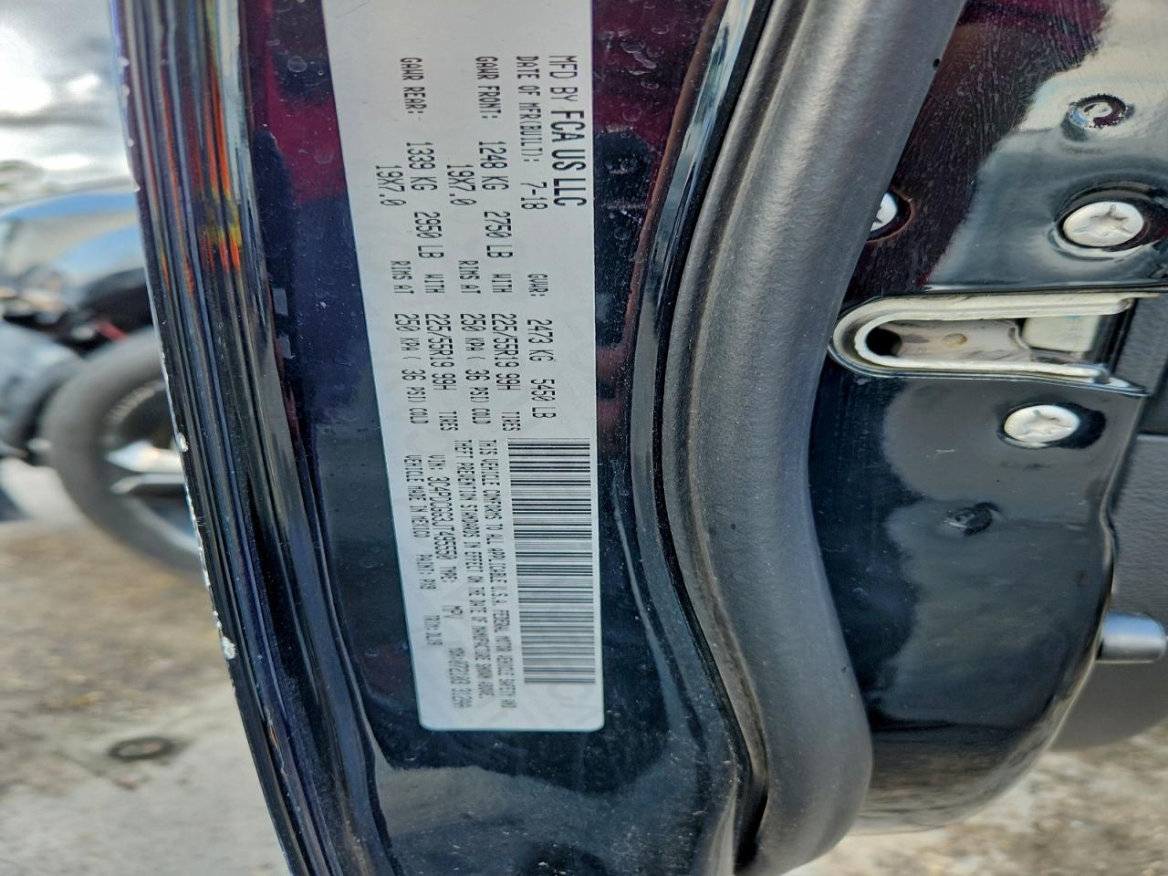 2018 Dodge Journey Crossroad VIN: 3C4PDCGG3JT495550 Lot: 93872685