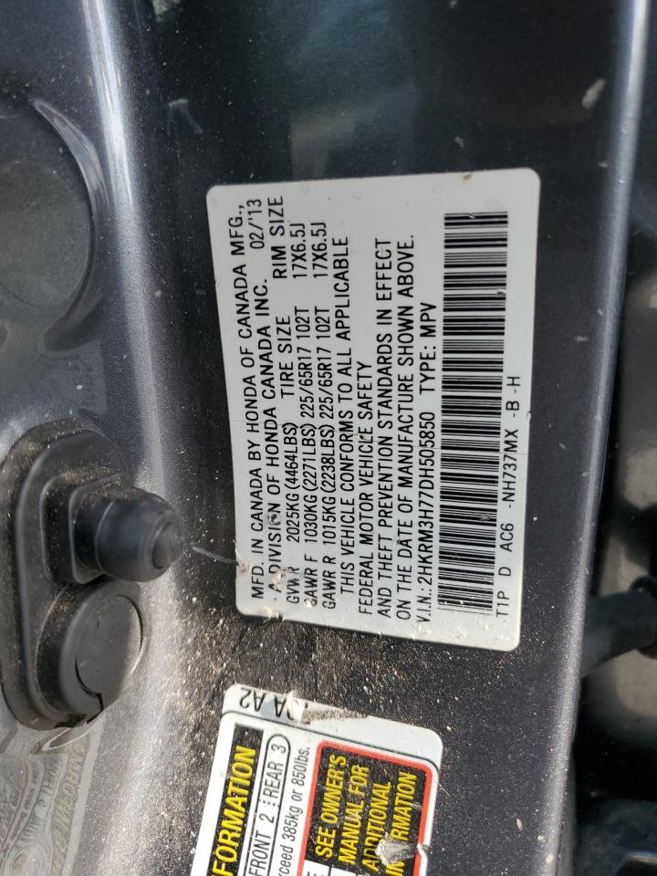 2013 Honda Cr-V Exl VIN: 2HKRM3H77DH505850 Lot: 92669675