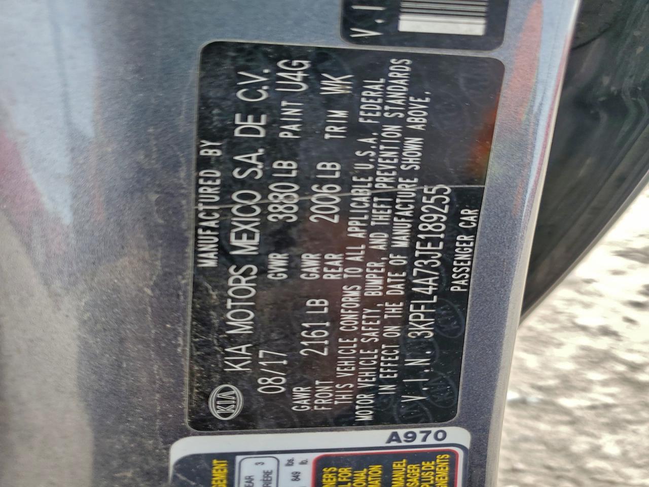 2018 Kia Forte Lx VIN: 3KPFL4A73JE189255 Lot: 94115565