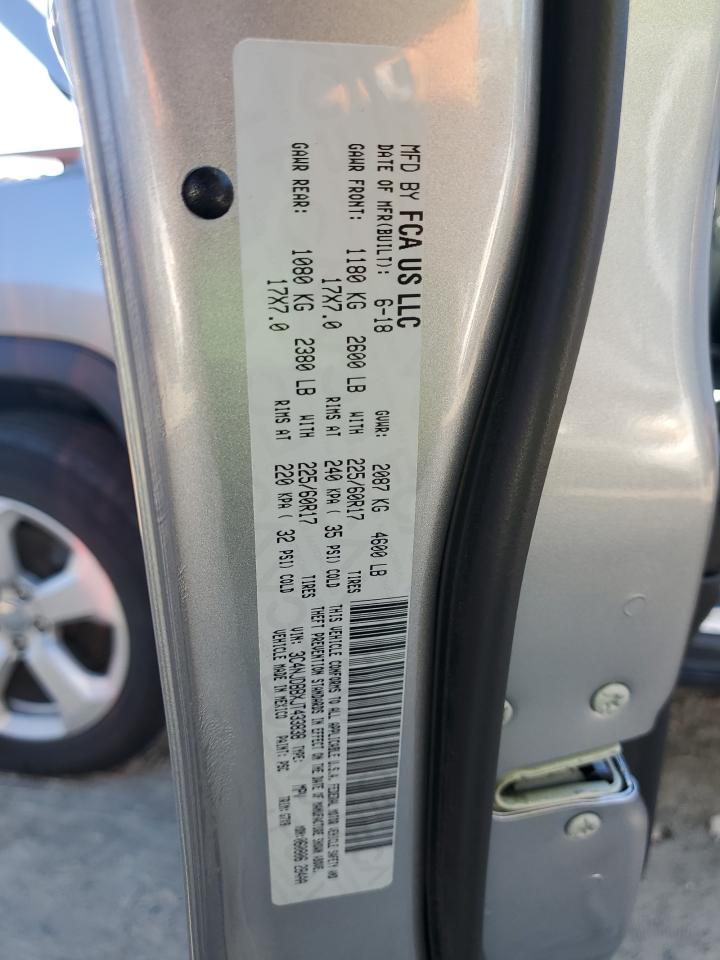 2018 Jeep Compass Latitude VIN: 3C4NJDBBXJT433838 Lot: 92157415