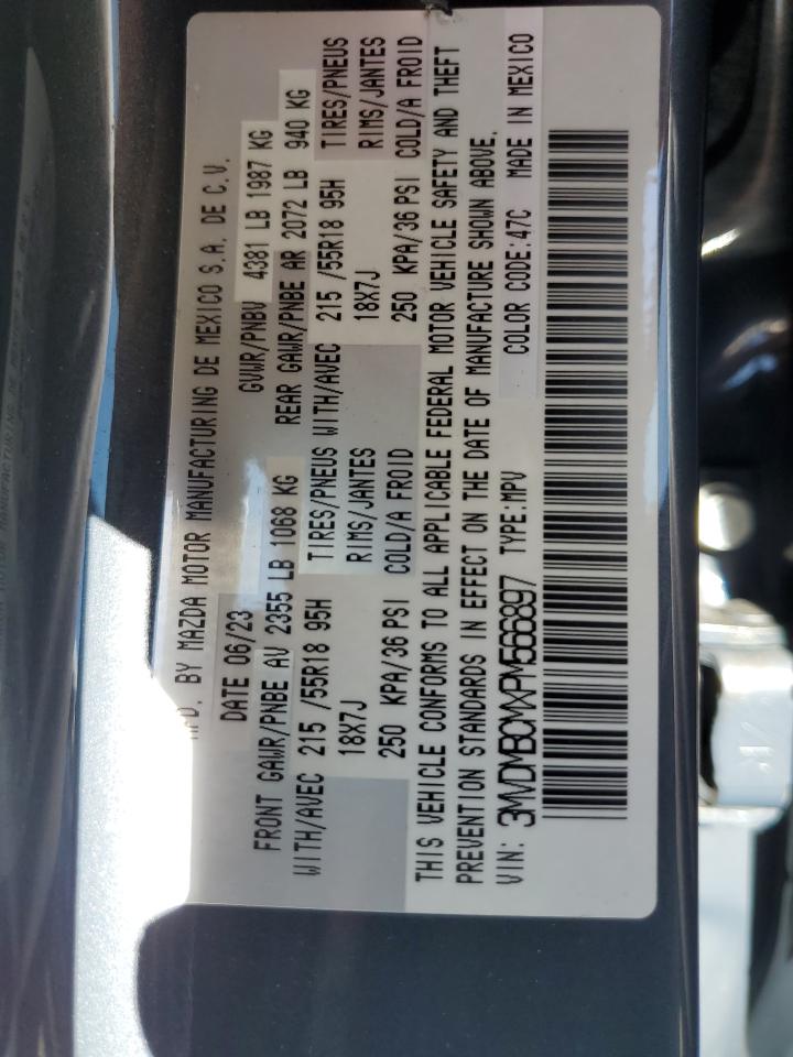 2023 Mazda Cx-30 Preferred VIN: 3MVDMBCMXPM566897 Lot: 93320975