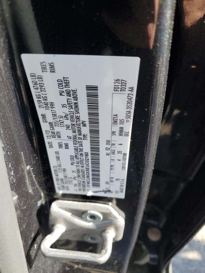 2014 Ford Escape Se VIN: 1FMCU9GX5EUC02160 Lot: 93257425