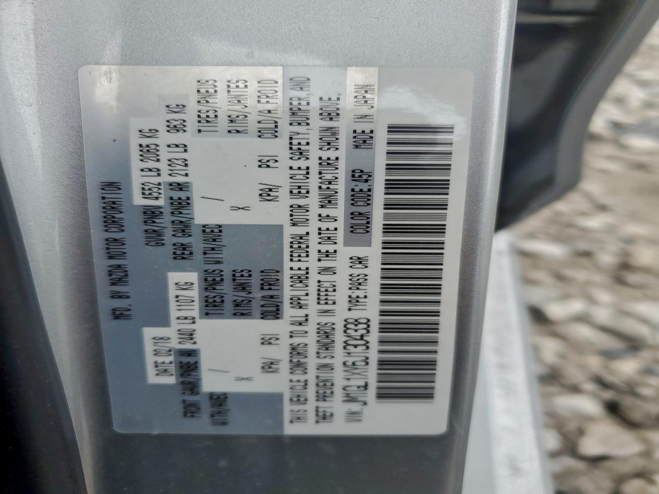 2018 Mazda 6 Signature VIN: JM1GL1XY6J1304338 Lot: 93862625