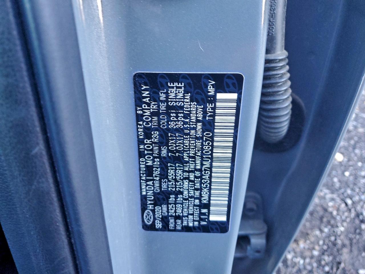 2021 Hyundai Kona Ultimate VIN: KM8K53AG7MU108570 Lot: 94195725