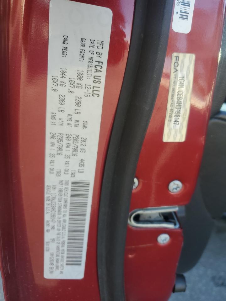 2017 Jeep Compass Latitude VIN: 1C4NJCEB4HD198147 Lot: 93409005