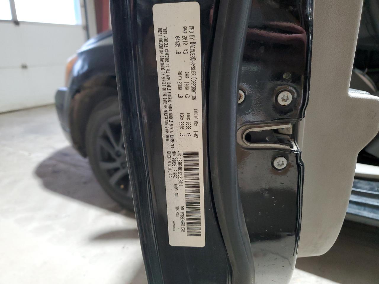 2007 Dodge Caliber Sxt VIN: 1B3HB48B37D210011 Lot: 93634155