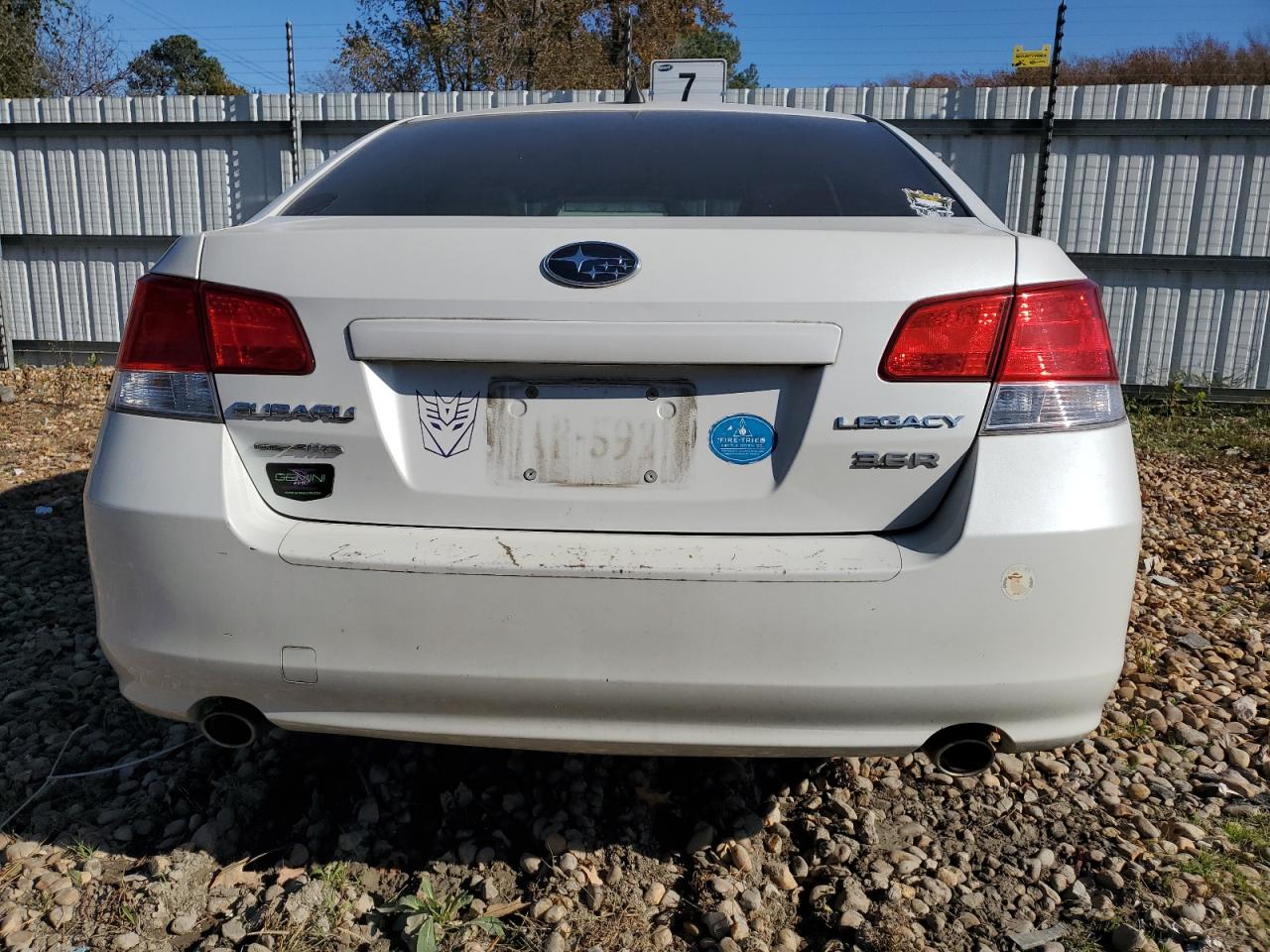 2012 Subaru Legacy 3.6R Limited VIN: 4S3BMDK6XC2012395 Lot: 92613475