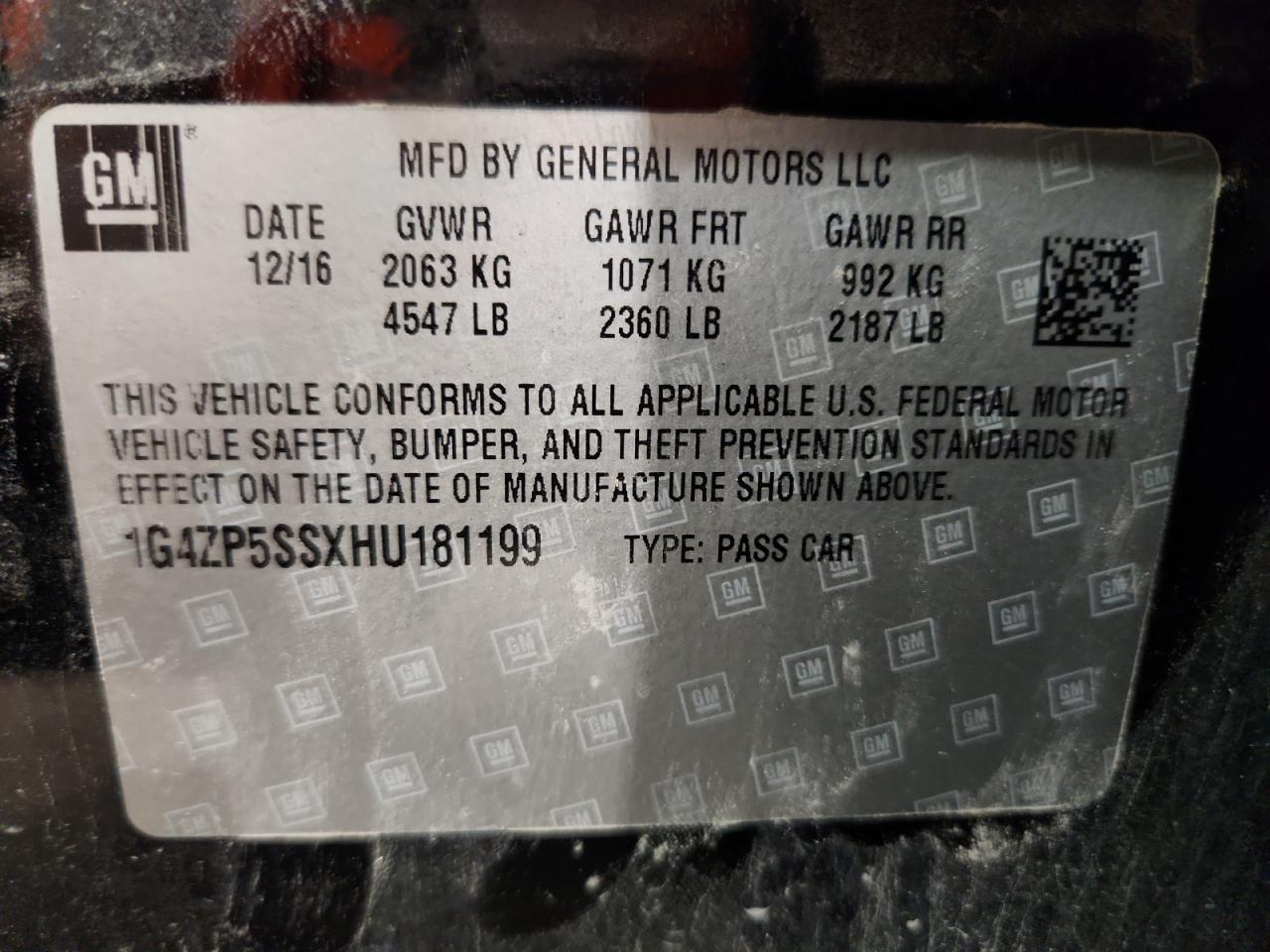 2017 Buick Lacrosse Essence VIN: 1G4ZP5SSXHU181199 Lot: 92715285