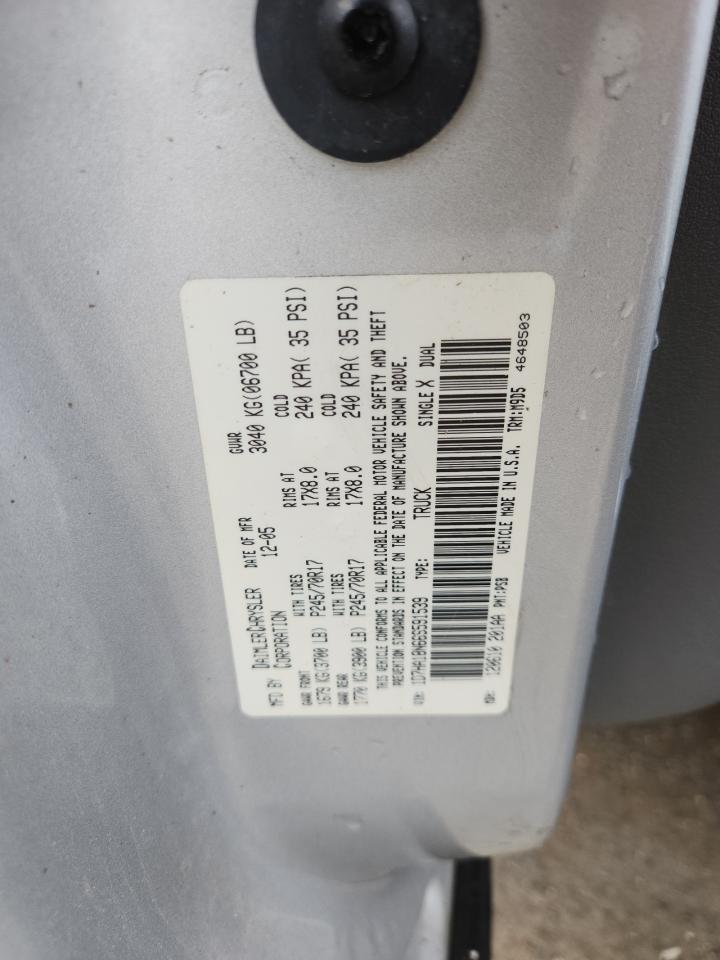 2006 Dodge Ram 1500 St VIN: 1D7HA18N66S591539 Lot: 92499505