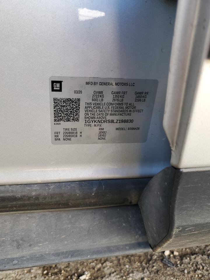 2020 Cadillac Xt5 Premium Luxury VIN: 1GYKNDRS8LZ198830 Lot: 92050405