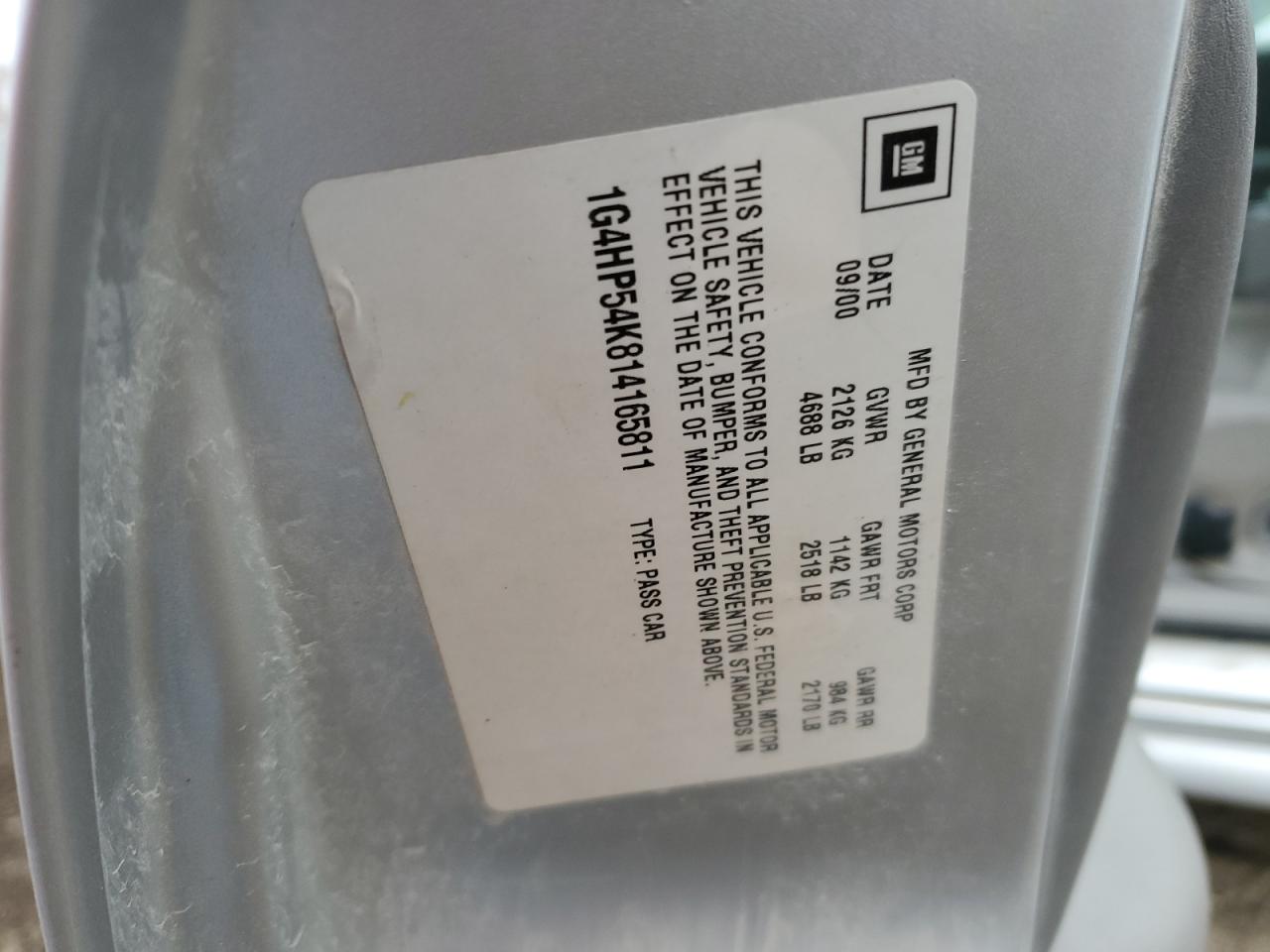 2001 Buick Lesabre Custom VIN: 1G4HP54K814165811 Lot: 93646105