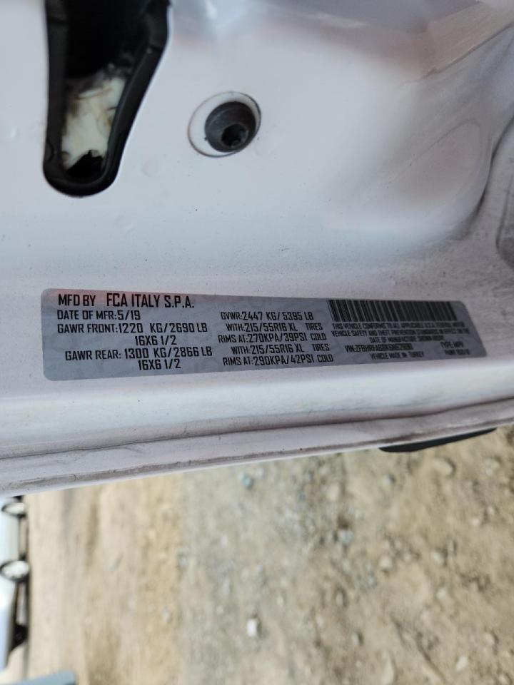 2019 Ram Promaster Delivery Van VIN: ZFBHRFAB8K6N62890 Lot: 91208025