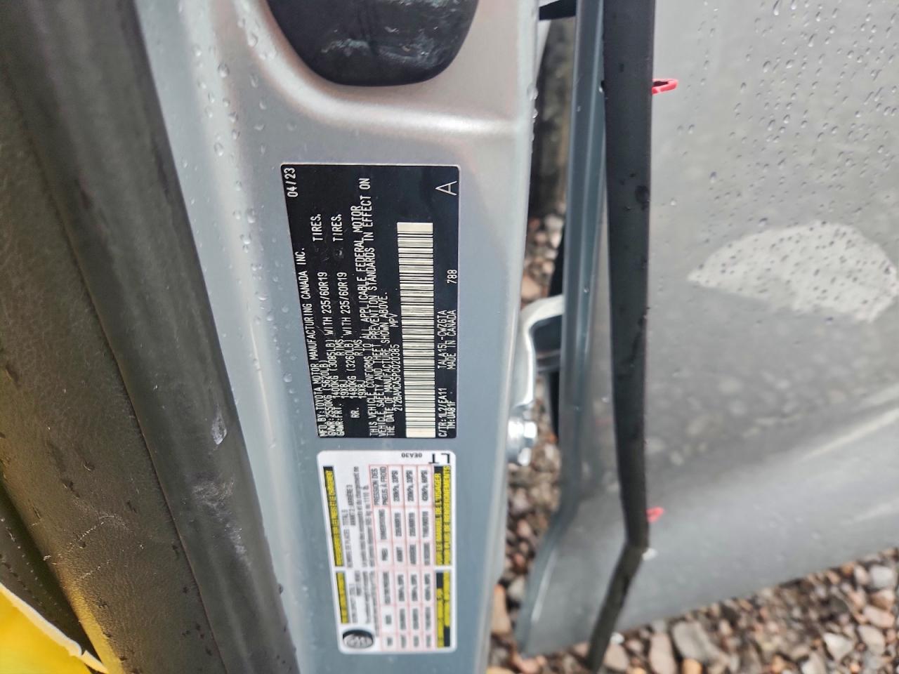 2023 Lexus Rx 350 Base VIN: 2T2BAMCA5PC020385 Lot: 93836635