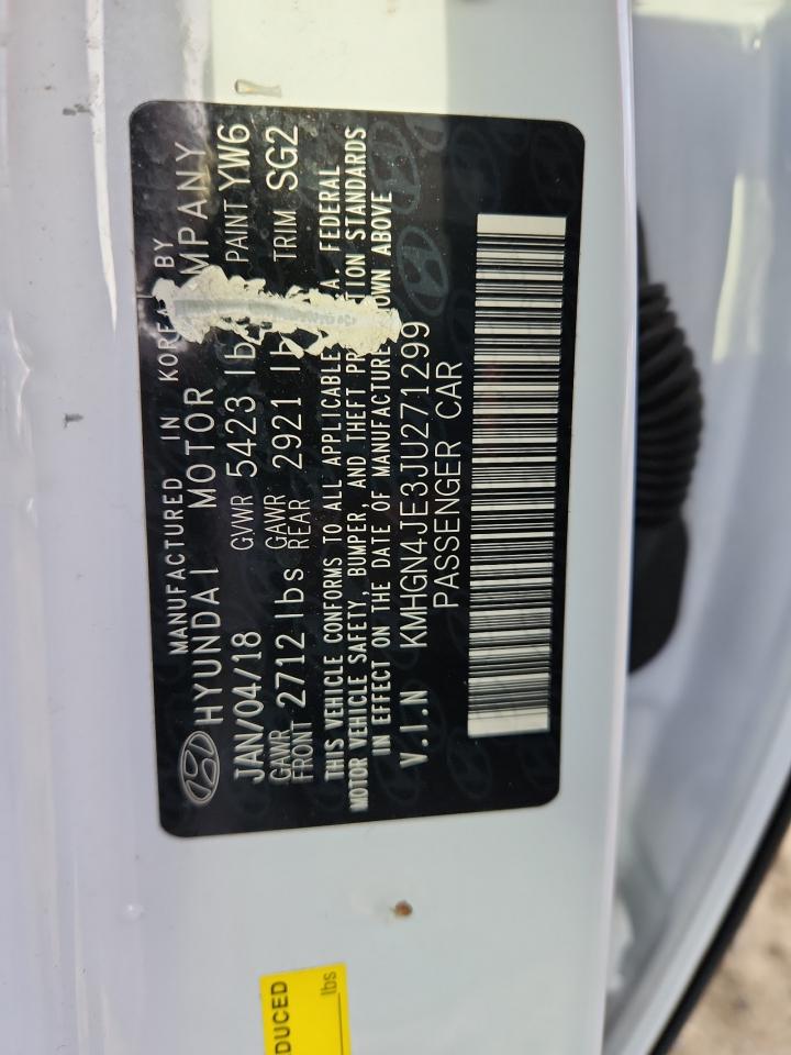 2018 Genesis G80 Base VIN: KMHGN4JE3JU271299 Lot: 93559725