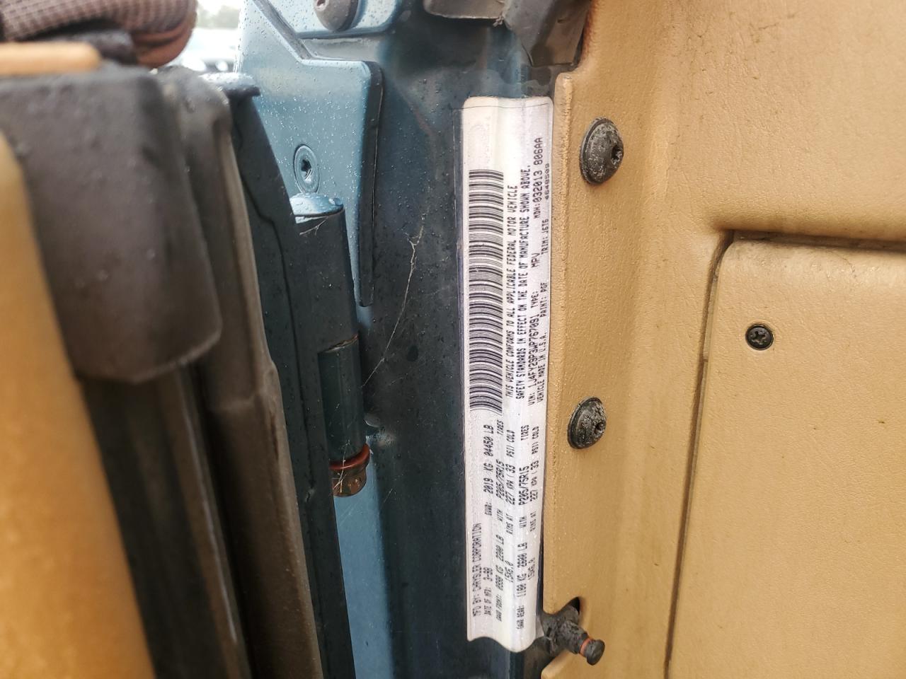 1998 Jeep Wrangler / Tj Se VIN: 1J4FY29P3WP767091 Lot: 93145235