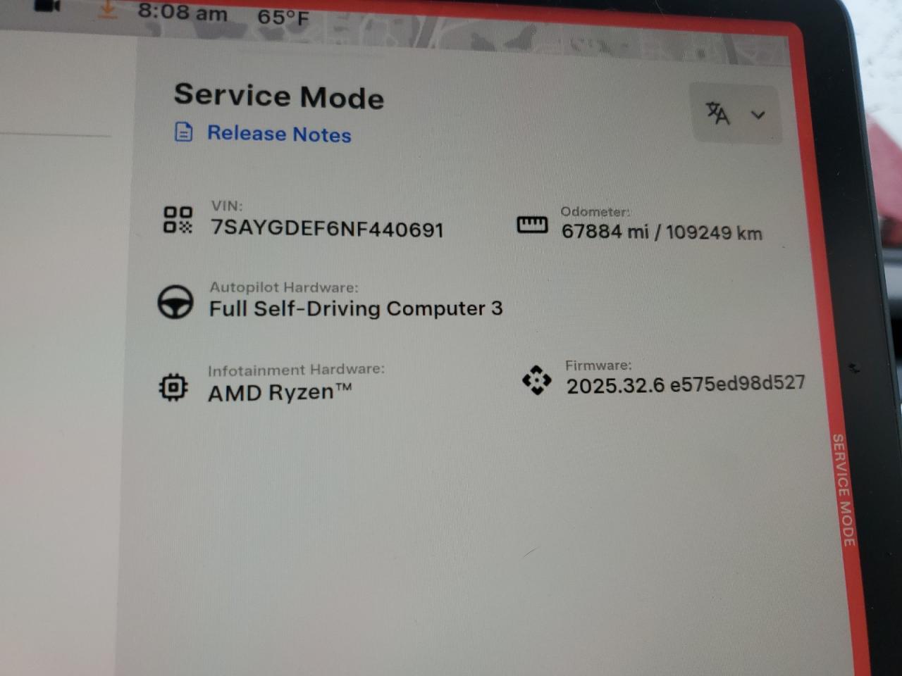 2022 Tesla Model Y VIN: 7SAYGDEF6NF440691 Lot: 91857495