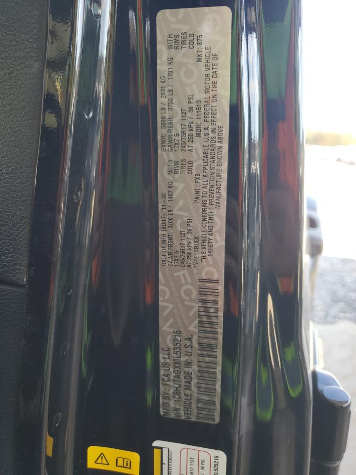 2021 Jeep Gladiator Sport VIN: 1C6HJTAGXML535216 Lot: 91382705