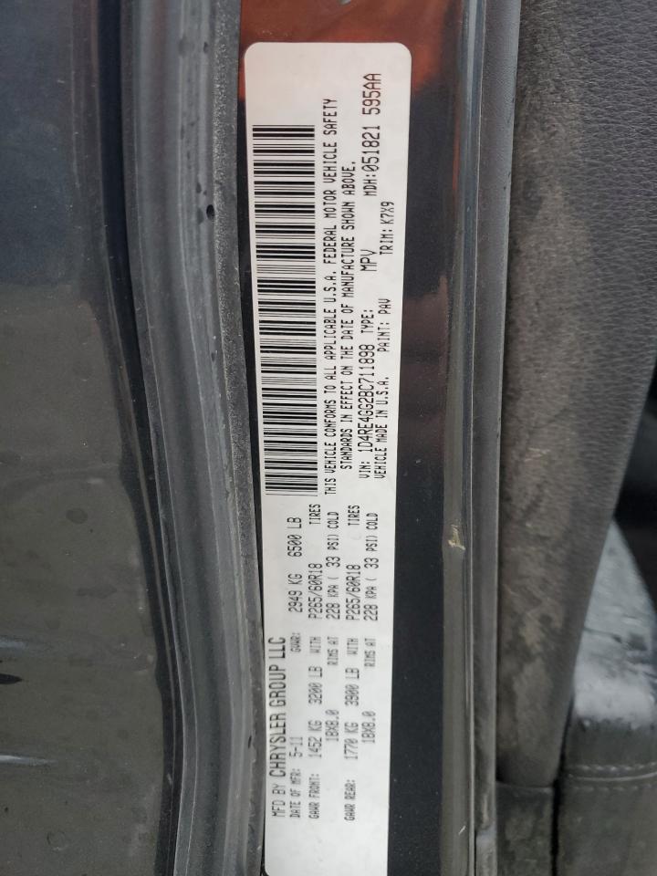 2011 Dodge Durango Crew VIN: 1D4RE4GG2BC711898 Lot: 93674545