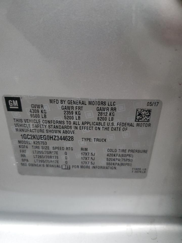 2017 Chevrolet Silverado K2500 Heavy Duty VIN: 1GC2KUEG0HZ344628 Lot: 93467485