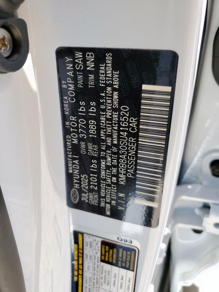 2025 Hyundai Venue Se VIN: KMHRB8A30SU416520 Lot: 91250905