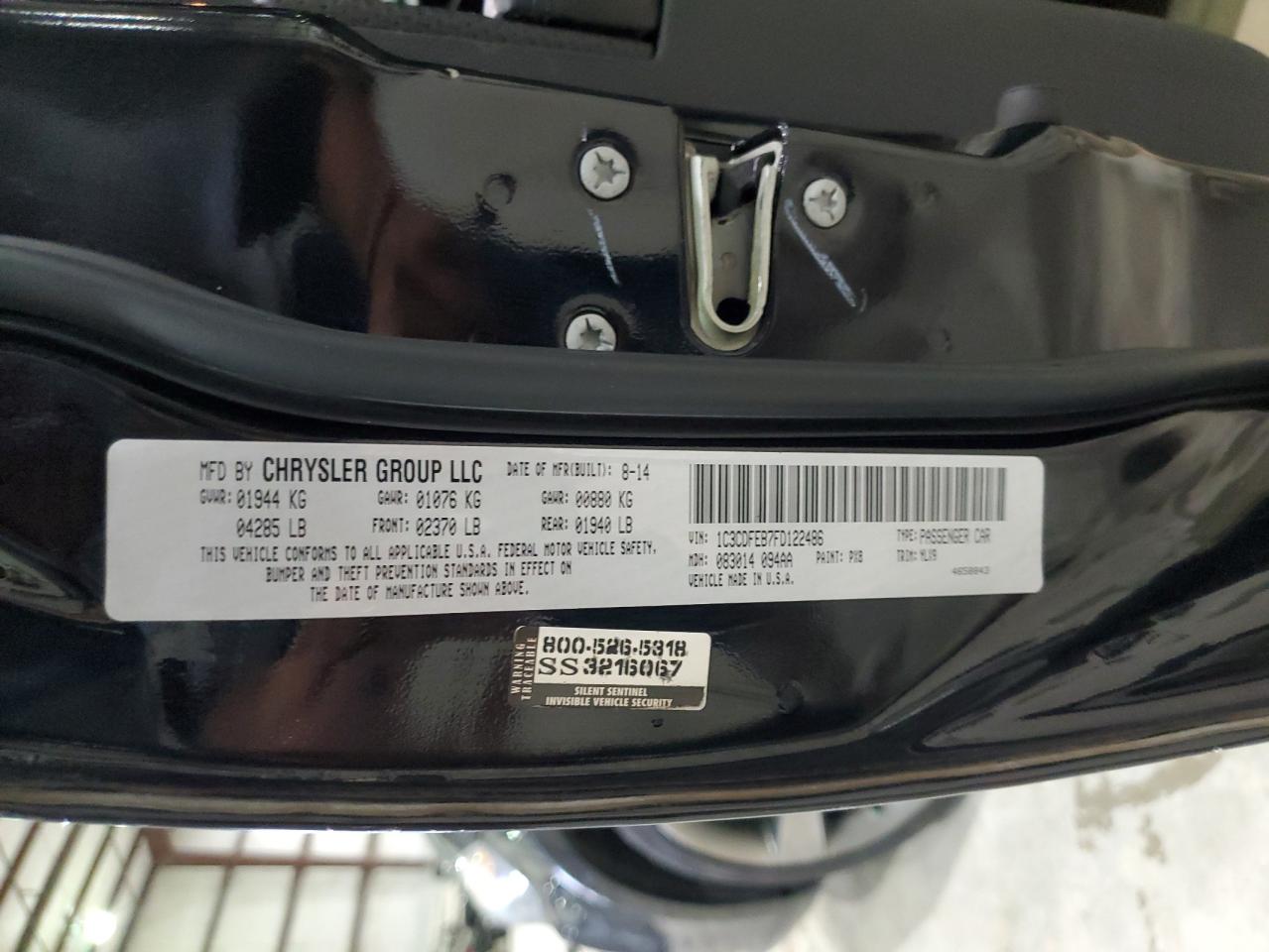 2015 Dodge Dart Gt VIN: 1C3CDFEB7FD122486 Lot: 91498475