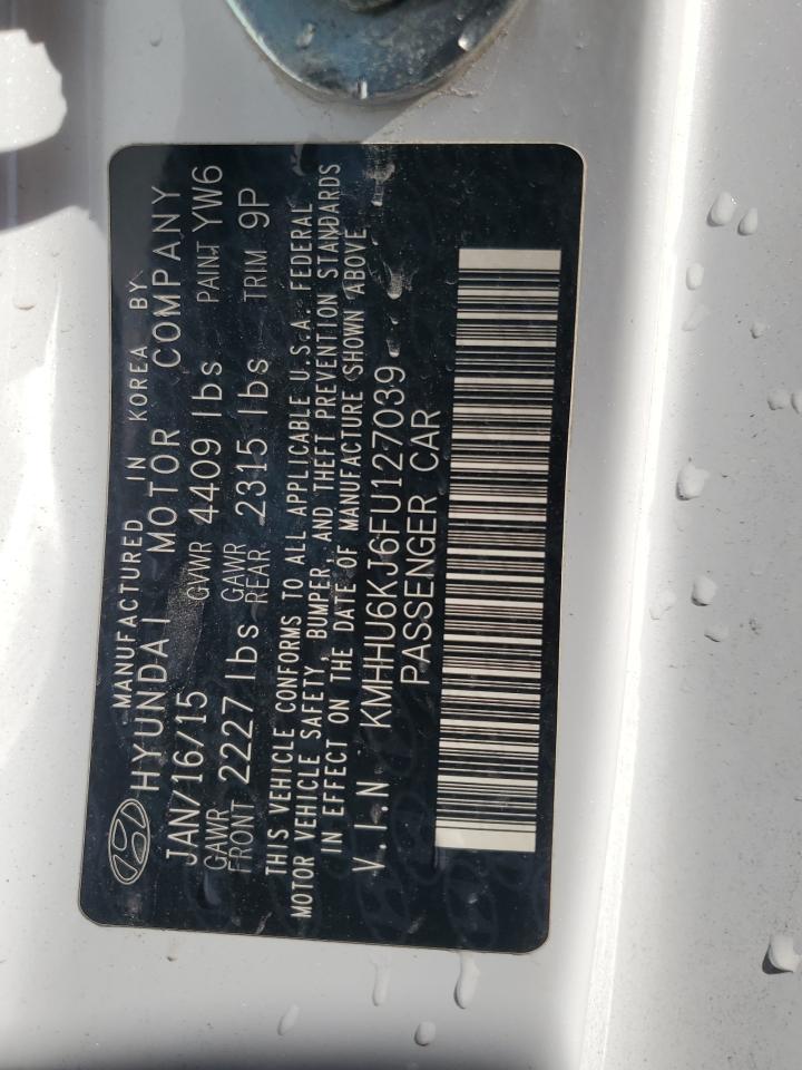 2015 Hyundai Genesis Coupe 3.8L VIN: KMHHU6KJ6FU127039 Lot: 92430965