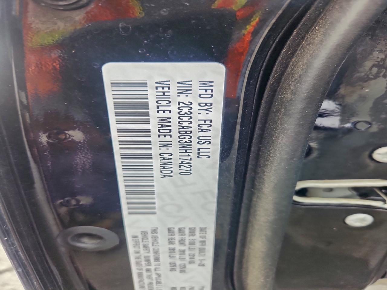 2022 Chrysler 300 S VIN: 2C3CCABG3NH174270 Lot: 91668255