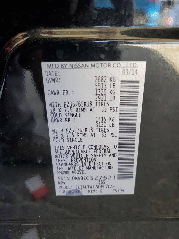 2014 Infiniti Qx60 VIN: 5N1AL0MN9EC527621 Lot: 91977155