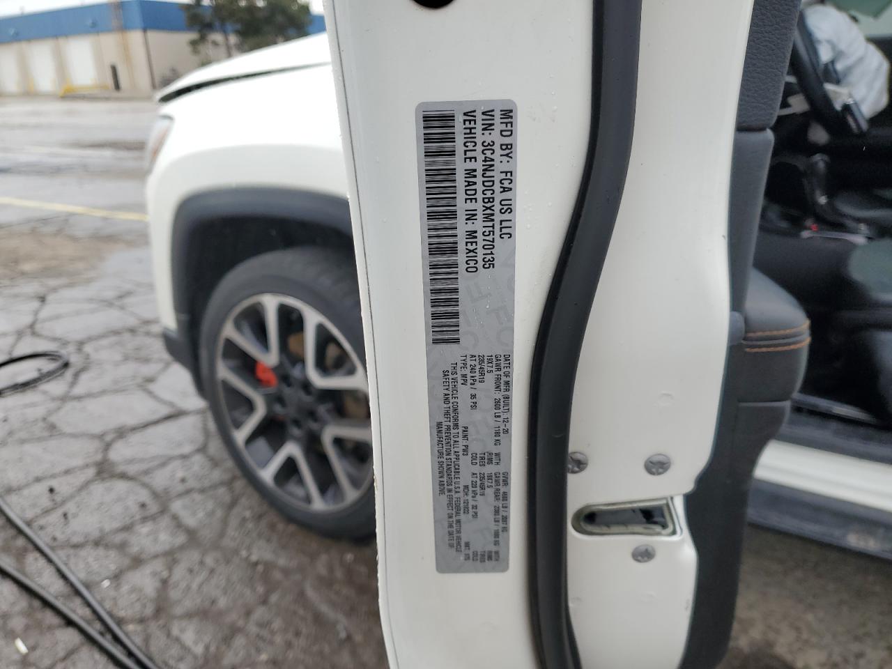 2021 Jeep Compass Limited VIN: 3C4NJDCBXMT570135 Lot: 93095085