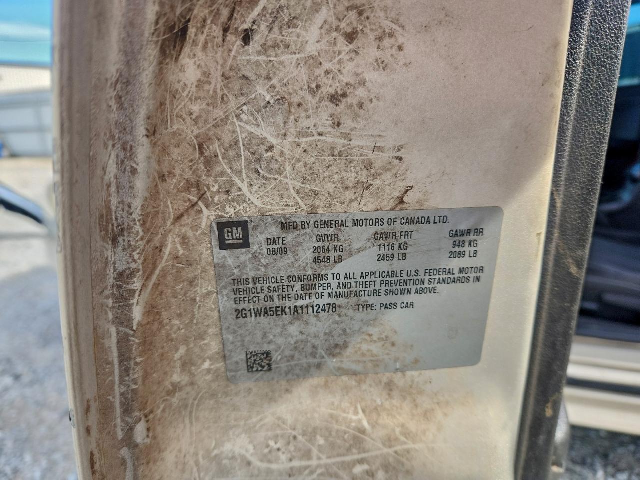 2010 Chevrolet Impala Ls VIN: 2G1WA5EK1A1112478 Lot: 92784765