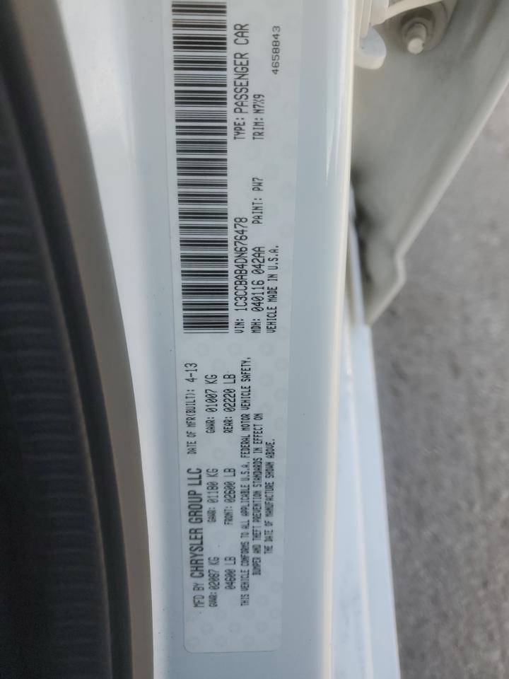 2013 Chrysler 200 Lx VIN: 1C3CCBAB4DN676478 Lot: 91183105