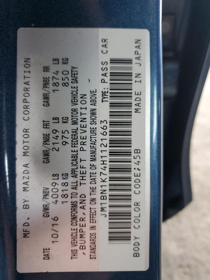 2017 Mazda 3 Sport VIN: JM1BN1K74H1121663 Lot: 93296825