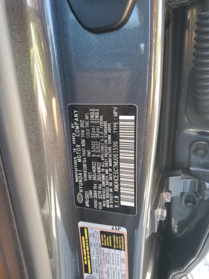 2021 Genesis Gv80 Base VIN: KMUHCESC7MU061596 Lot: 91856445