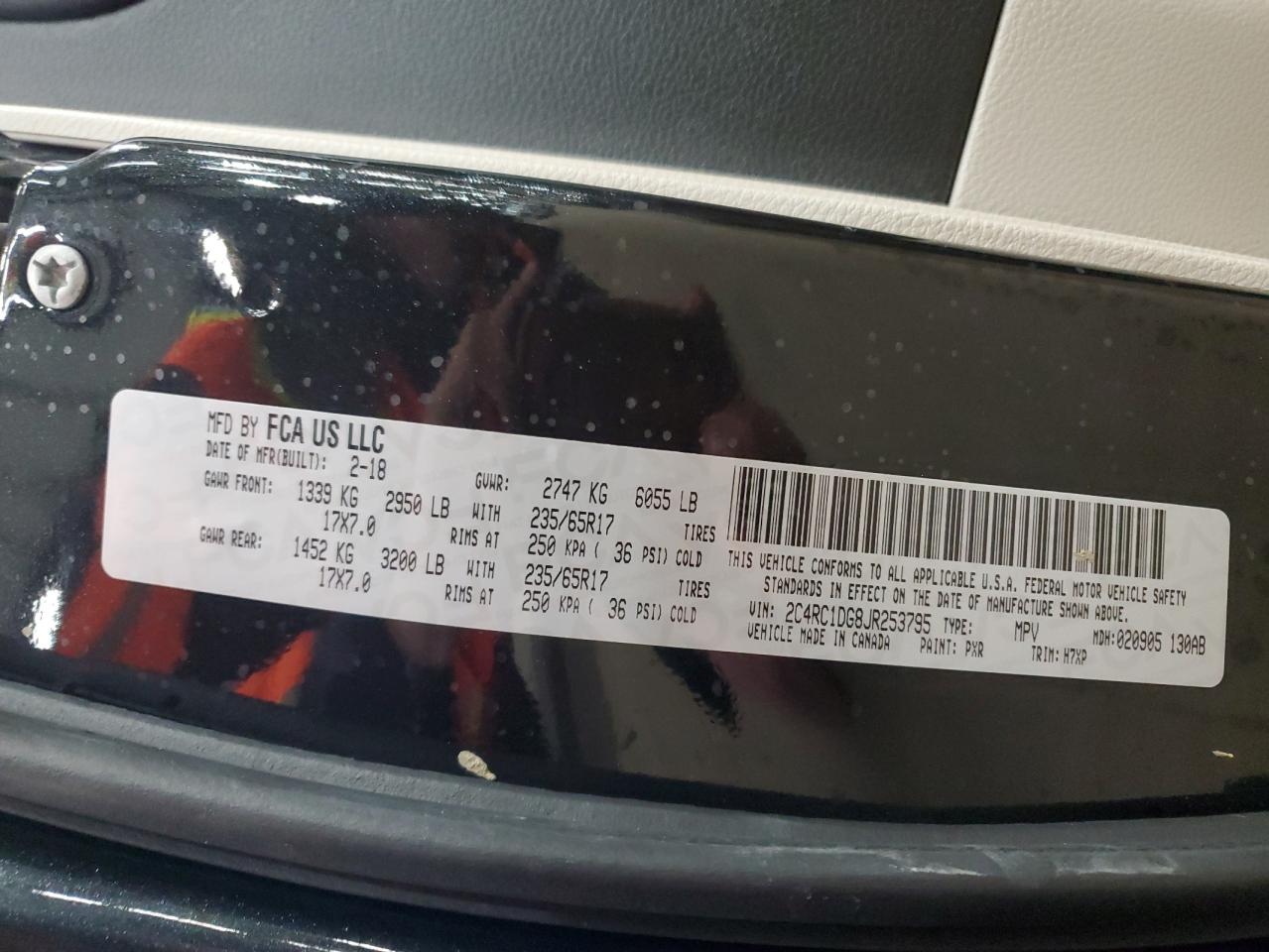 2018 Chrysler Pacifica Touring VIN: 2C4RC1DG8JR253795 Lot: 93492915