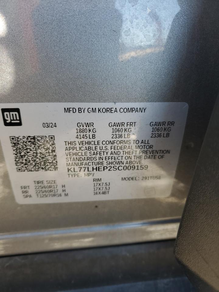 2025 Chevrolet Trax 1Lt VIN: KL77LHEP2SC009159 Lot: 90135835