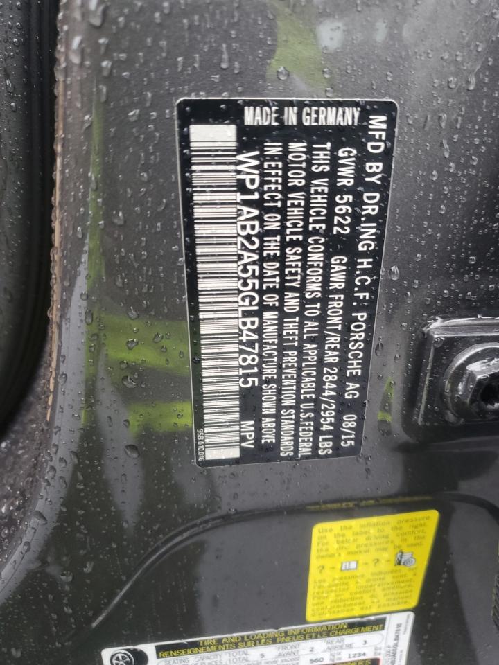 2016 Porsche Macan S VIN: WP1AB2A55GLB47815 Lot: 87097455