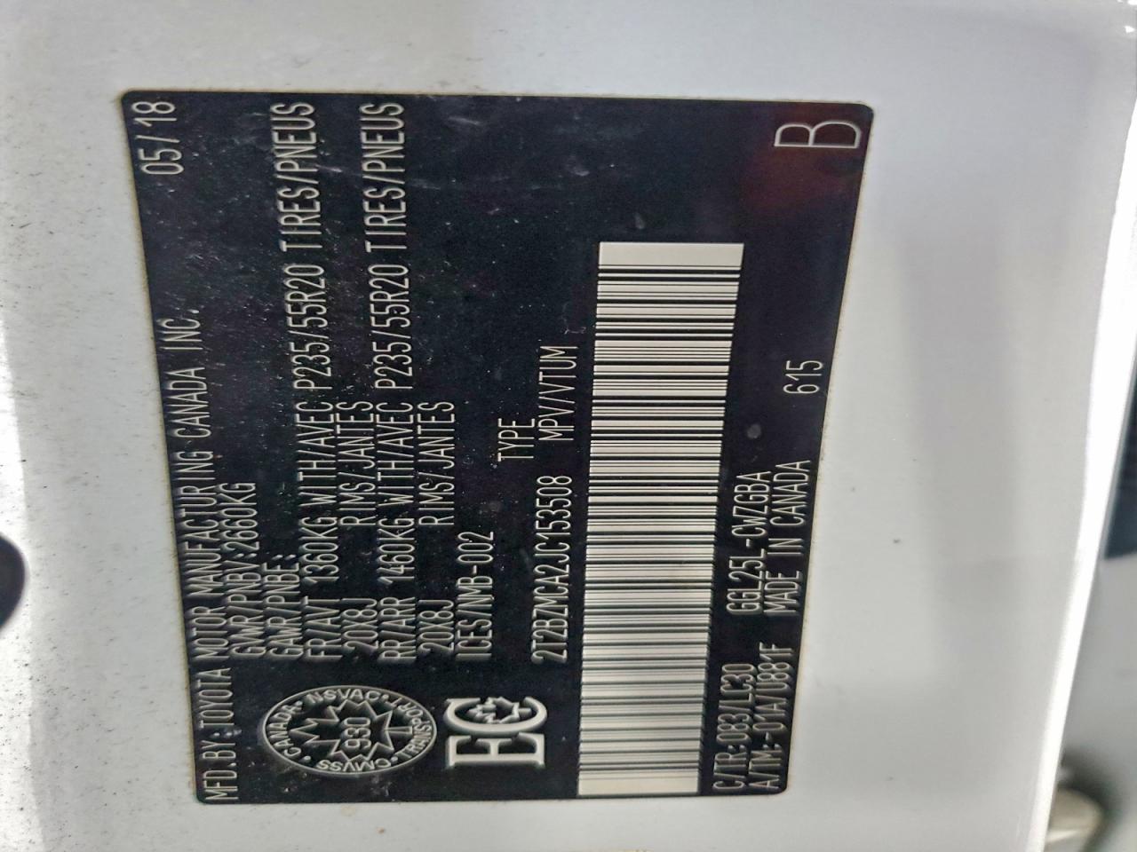 2018 Lexus Rx 350 Base VIN: 2T2BZMCA2JC153508 Lot: 92571175